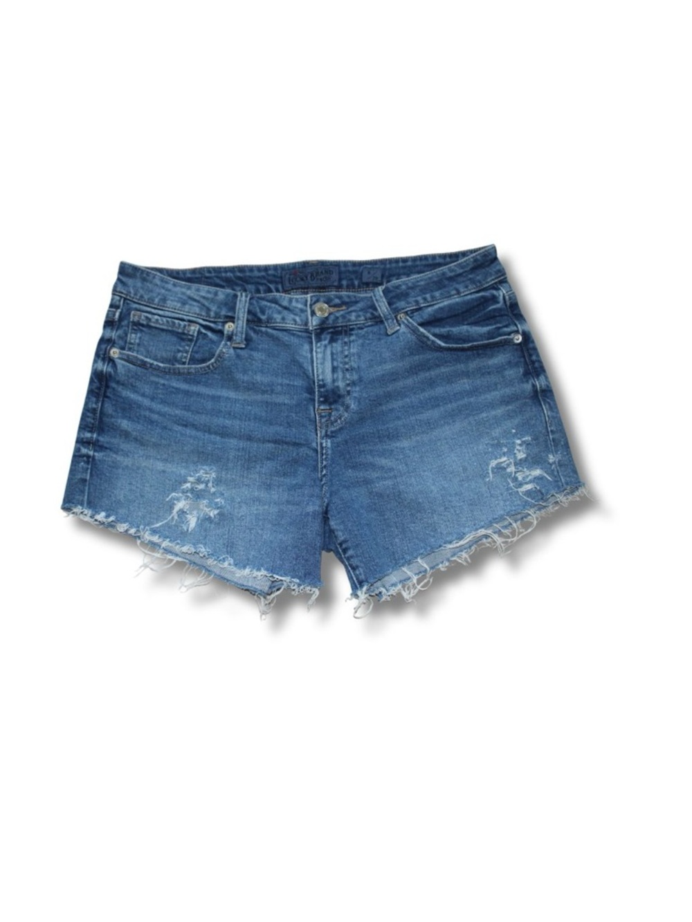 Lucky Brand Medium Blue Distressed Denim Shorts